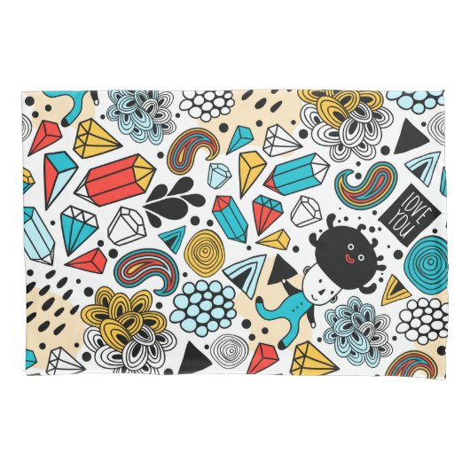 Crazy head kussensloop (Voorkant)