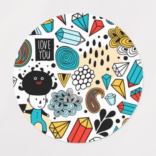 Crazy head labels (Design 2)