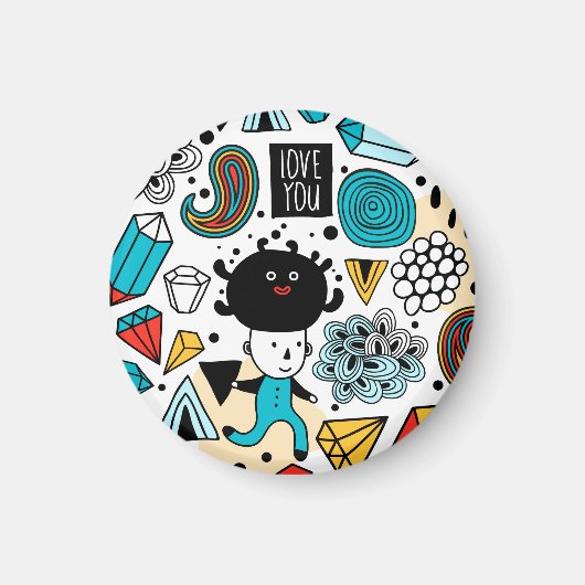 Crazy head magneet (Voorkant)