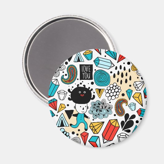 Crazy head magneet (Voorkant / Achterkant)