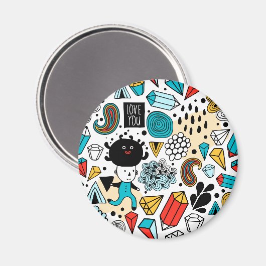 Crazy head magneet (Voorkant / Achterkant)