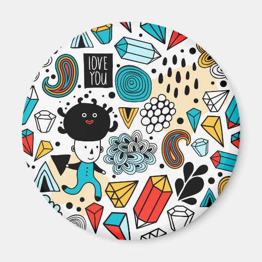 Crazy head magneet (Voorkant)