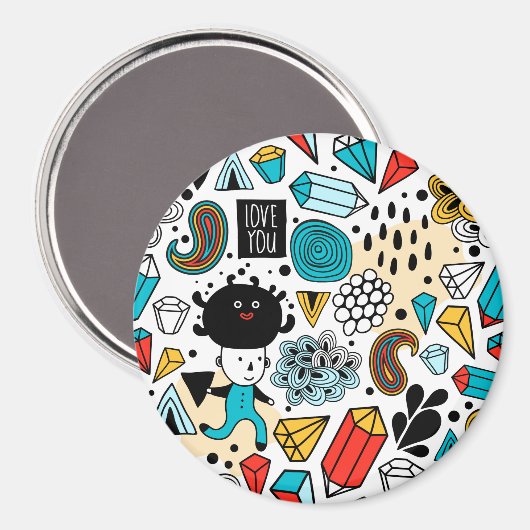 Crazy head magneet (Voorkant / Achterkant)