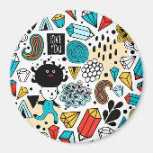 Crazy head magneet (Voorkant)