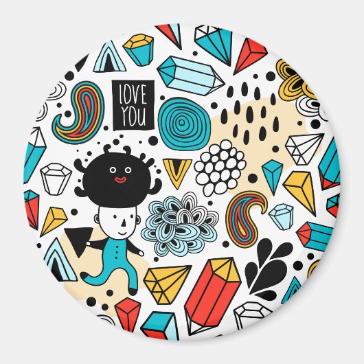 Crazy head magneet (Voorkant)