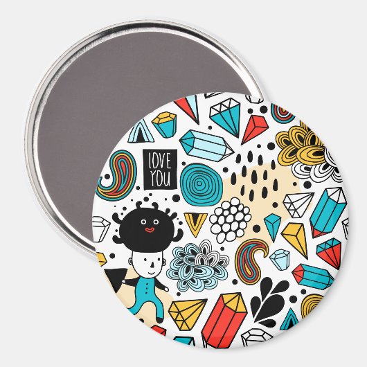 Crazy head magneet (Voorkant / Achterkant)