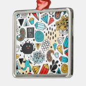 Crazy head metalen ornament (Links)