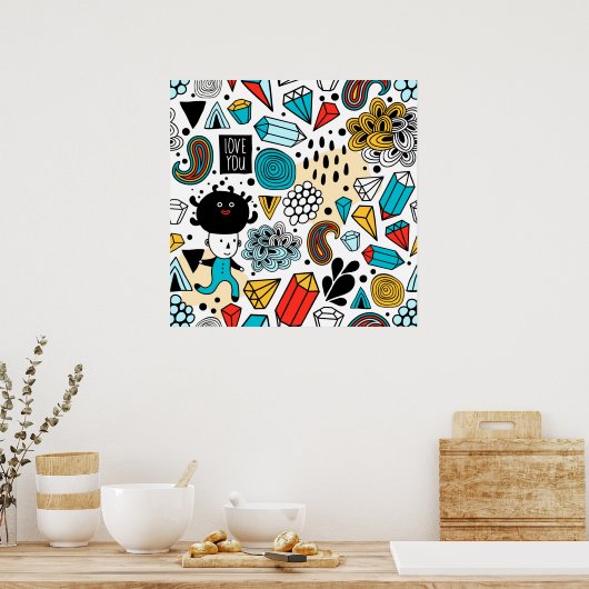 Crazy head poster (Keuken)