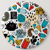 Crazy head ronde button 6,0 cm (Voorkant)