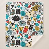 Crazy head sherpa deken (Voorkant)