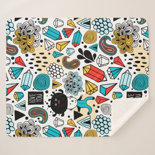 Crazy head sherpa deken (Voorkant (horizontaal))