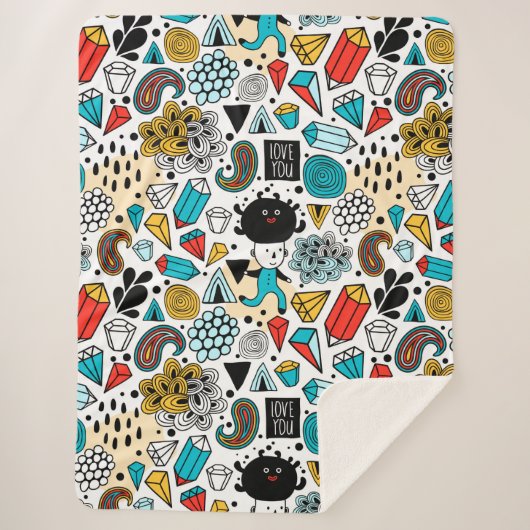 Crazy head sherpa deken (Voorkant)