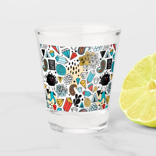 Crazy head shot glas (Voorkant)