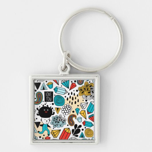 Crazy head sleutelhanger (Voorkant)