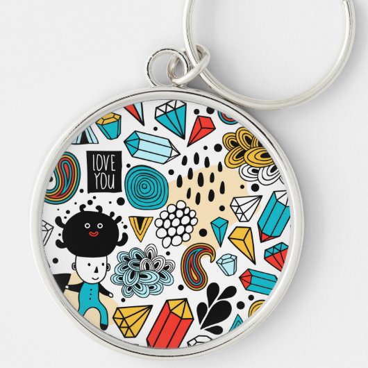 Crazy head sleutelhanger (Voorkant)