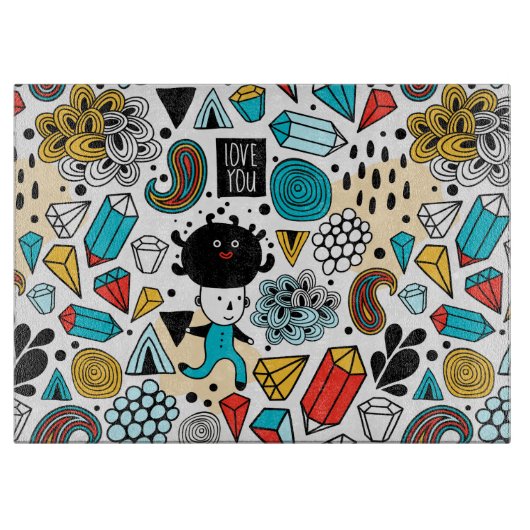 Crazy head snijplank (Voorkant)