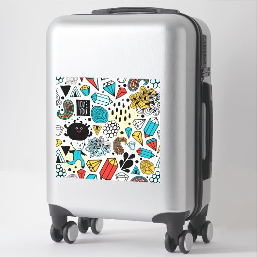 Crazy head sticker (Koffer)