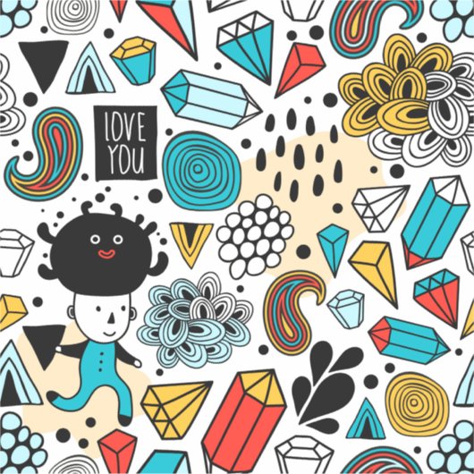 Crazy head sticker (Voorkant)