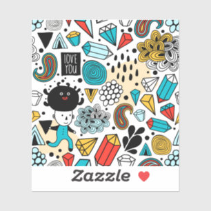 Crazy head sticker