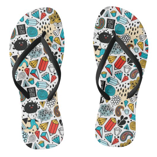 Crazy head teenslippers (Voetbed)