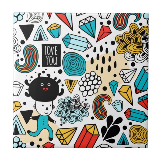 Crazy head tegeltje (Voorkant)