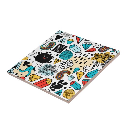 Crazy head tegeltje (Zijkant)