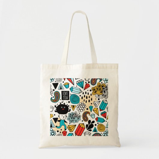 Crazy head tote bag (Voorkant)