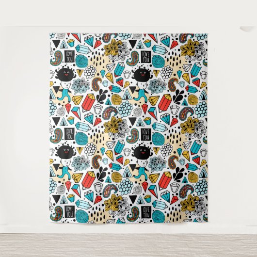 Crazy head wandkleed (Voorkant)