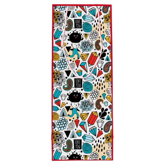 Crazy head wijn cadeautas (Achterkant)