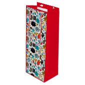 Crazy head wijn cadeautas (Voorkant Gekanteld)