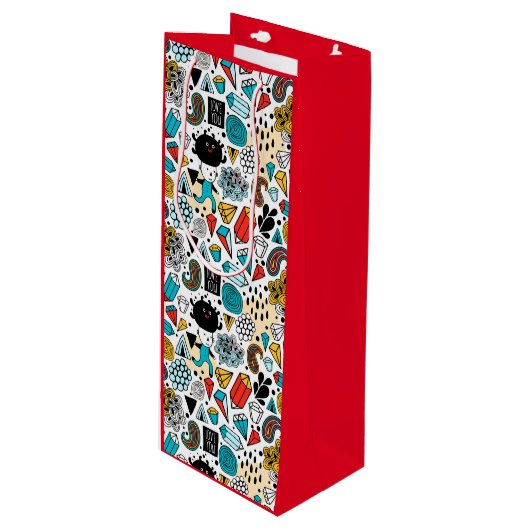 Crazy head wijn cadeautas (Voorkant Gekanteld)