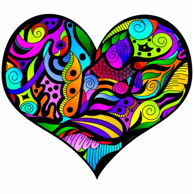 Crazy Heart Photo Sculpture Staand Fotobeeldje (Voorkant)