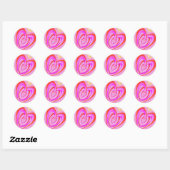 Crazy Heart van Pwrflwr Ronde Sticker (Vel)