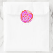 Crazy Heart van Pwrflwr Ronde Sticker (Tas)