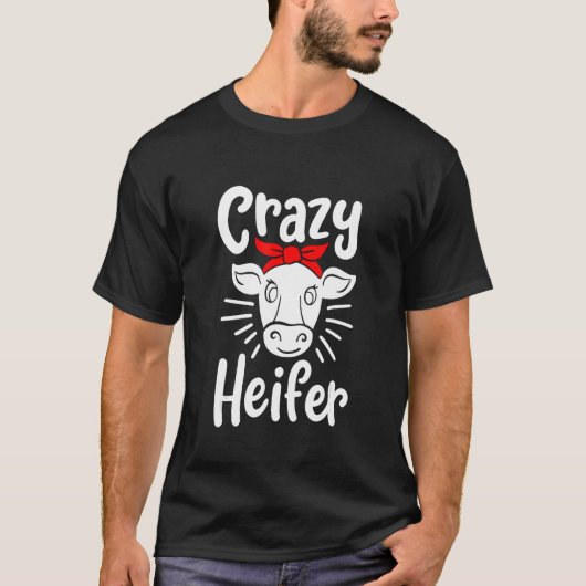 Crazy Heifer Koe T-shirt (Voorkant)