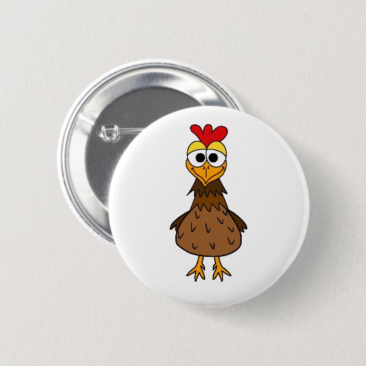 Crazy Hen Ronde Button 5,7 Cm (Voorkant /achterkant)