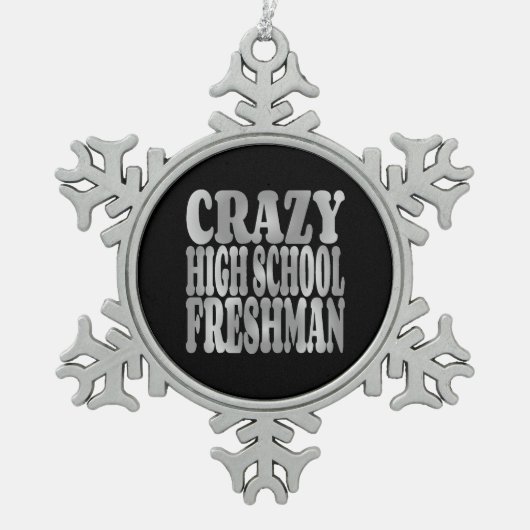 Crazy High School Freshman beroemd gemaakt door Si Tin Sneeuwvlok Ornament (Voorkant)
