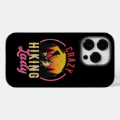 Crazy Hiking Lady, Vrouw houdt van mountain Hiking Case-Mate iPhone Case (Achterkant (horizontaal))