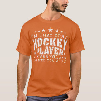 Crazy Hockey Player T-shirt