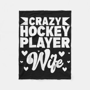 Crazy Hockey Speler Vrouw Olympisch IJshockeyveld  Fleece Deken