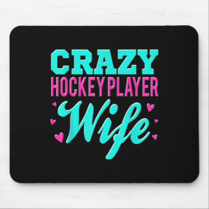 Crazy Hockey Speler Vrouw Olympisch IJshockeyveld  Muismat