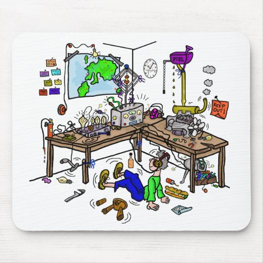 Crazy Home Brew Ham Radio Shack Muismat (Voorkant)