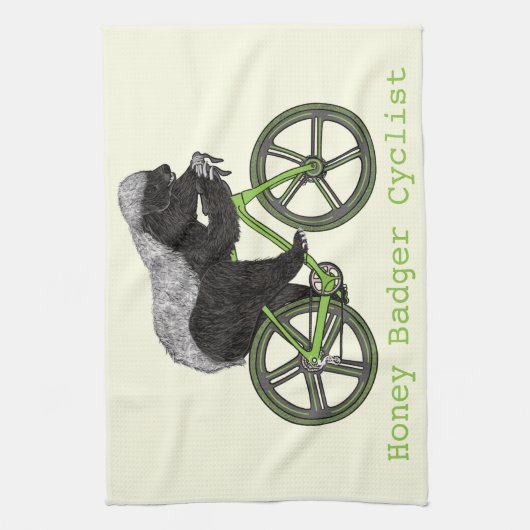 Crazy Honey Badger fiets Theedoek (Verticaal)