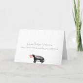 Crazy Honey Badger Valentijnsdag Card Feestdagen Kaart (Achterkant)