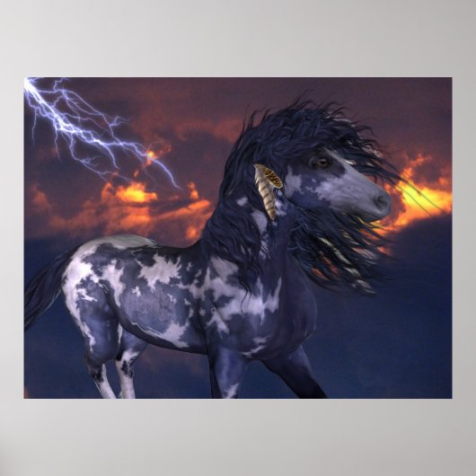 Crazy Horse Blue Poster (Voorkant)