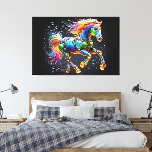 Crazy Horse Canvas Afdruk (Insitu (Slaapkamer))