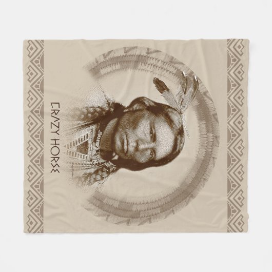 Crazy Horse Fleece Deken (Voorkant (Horizontaal))