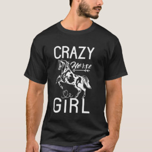 Crazy Horse Girl Super Cute Girl's Horse Riding T-shirt