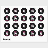 Crazy Horse Lady Horseback Riding Horses Fun Ronde Sticker (Vel)