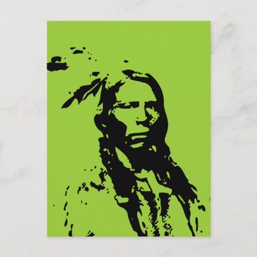 Crazy Horse Native American Briefkaart (Voorkant)